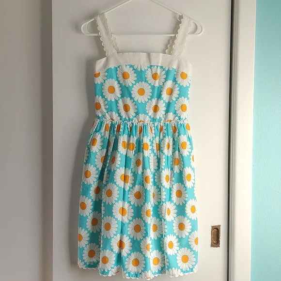 knee length dresses for ladies Dani Mini Dress ~ White Daisy Burnout – Show Me Your Mumu